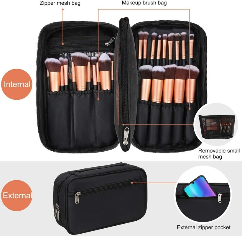 Professional Cosmetic Bag Beauty Case Toiletry Brush Organizer Multi